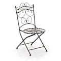 Miniatyrbillede 1 af 6: Rustik havebordsstol til terrasse og balkon i smedejern bronze 10_0003003 Brons