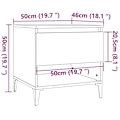 Miniatyrbillede 6 af 6: Side table with drawer 50 x 46 x 50 cm grey engineered wood DEC032456 kastanj