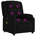 Miniatyrbillede 2 af 6: TV relaxationsstol med massagefunktion, justerbar, 6 massagepunkter i sort stof DEC027062 Svart