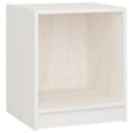 Pikkukuva 2 / 6: 2 kpl yöpöytiä avoimella lokeroilla 35,5 x 33,5 x 41,5 cm valkoista mäntyä DEC034856 Vit