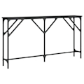 Pikkukuva 1 / 6: Toiminnallinen pöytäkonsoli ja tyyli 140 x 23 x 75 cm musta MDF ja metalli DEC032108 kastanj