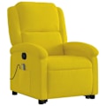 Miniatyrbillede 1 af 6: TV-relaksationsstol med massagefunktion, elektrisk hævefunktion i gul velour DEC026983 Gul