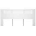 Miniatyrbillede 2 af 4: Hovedgavl med opbevaring, tilbehør til seng, natbord, hylde 220 x 18,5 x 104,5 MDF hvid