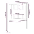 Miniatyrbillede 4 af 4: Sengetæppe til seng til soveværelse møbel 81 x 4 x 100 cm sort fyrretræ TDL0202091