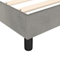 Pikkukuva 4 / 4: Sängram - Ej specificerad - 160x200 cm - Ljusgrå sammet - 2 platser - Boxsäng Ljusgrått