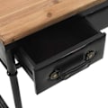 Miniatyrbillede 6 af 6: Functional and stylish entry console table on wheels with drawers 100x33,5x80 cm MDF wood and steel DEC032055 kastanj