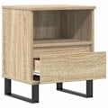 Pikkukuva 3 / 6: Yöpöytä laatikolla ja avoimella osastolla 40 x 35 x 50 cm insinööripuusta, tammenvärinen DEC033835 kastanj