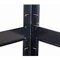 Miniatyrbild 4 av 6: Set om 2 hyllor för tunga laster verkstad källare 160x80x40cm bärförmåga 320kg i svart metall 04_0000444 Metall