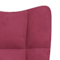 Pikkukuva 5 / 6: "Moderni designvuodevaate tuoli punainen sametti DEC026767" Bordeaux