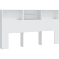 Miniatyrbillede 1 af 4: Hovedgærde med opbevaring, sengebord, hylde 180 x 19 x 103,5 MDF hvid