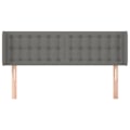 Miniatyrbillede 2 af 6: Hovedgærde - TDL - 147x16x78/88 cm - Mørkegrå stof - Højdejusterbar - Klassisk design Grå