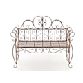 Miniatyrbild 3 av 6: Bänk i rustik design, 128 cm bred, i gammalbrun metall 10_0002938 kastanj