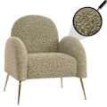 Miniatyrbillede 2 af 6: Lounge cocktail lænestol retro lys grøn chenille stof ekstra tyk polstring på 22 cm 04_0006860 Grön