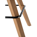 Miniatyrbild 5 av 6: Barstol hög x1 fotstöd skandinavisk stil i taupe tyg, struktur i ljust trä fyrkantig 10_0004639 kastanj