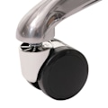 Miniatyrbillede 5 af 6: Drejebar kontorstol med ergonomisk lændestøtte, foldbar fodstøtte og justerbare armlæn, sort mesh 04_00062 Svart