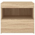 Miniatyrbillede 5 af 6: Sengelampe med LED-lys med skuffe og rum 50 x 40 x 45 cm i ingeniørtræ farve eg DEC033186 kastanj
