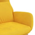 Miniatyrbillede 6 af 6: Lounge stol sofa design moderne design moderne sennep gul velour gul DEC026711 Gul