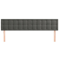 Miniatyrbillede 2 af 6: Hovedgærde - Ikke specificeret - 100x5x78/88 cm - Mørkegrå velour - Klassisk stil - 2 dele Mörkgrå