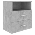 Pikkukuva 1 / 5: Yöpöytä laatikoilla ja avoimella compartmentilla 50 x 32 x 60 cm harmaasta insinööripuusta DEC034049 kastanj