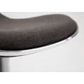 Miniatyrbillede 6 af 6: Barstol x1 ergonomisk sæde i mørkegrå stof, fod i krom-udseende trompetmetal 10_0005388 Grå