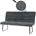 Miniatyrbillede 2 af 6: Bænk til spisestue i blå-grøn chenille-stof 180 cm og børstet rustfrit stål 04_0005818 Blå