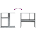 Miniatyrbillede 4 af 6: Side table for sofa end with storage compartments 50 x 30 x 50 cm engineered wood gray DEC032531 kastanj
