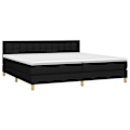 Miniatyrbillede 2 af 6: Sengegavl - TDL - 200x200 cm - Sort stof - LED - 2 personer Svart