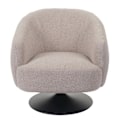 Pikkukuva 3 / 6: Kahvilatuoli cocktail pyörivä tuoli ekstra suuri boucle-kangasta kerma beige ja metalli 04_0006850 Beige