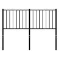 Miniatyrbillede 2 af 6: Hovedgærde til soveværelse, sengetilbehør, 120 cm, sort metal TDL0202441