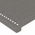 Miniatyrbillede 4 af 4: Hovedgærde til soveværelse med LED-møbel 100 x 5 x 118/128 mørkegrå stof