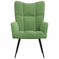 Miniatyrbillede 2 af 6: Moderne lys grøn velour lounge sofa stol DEC026775 Grön
