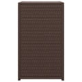 Miniatyrbillede 2 af 6: C-formet sidebord til indendørs eller udendørs brug 40 x 35 x 60 cm rattan og stål DEC032571 kastanj