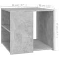 Miniatyrbillede 4 af 4: Side table for the end of the sofa 50 x 50 x 45 cm engineering wood grey DEC032458 kastanj