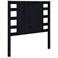 Miniatyrbillede 1 af 4: Sengehoved tilbehør soveværelse møbel 96 x 4 x 100 cm sort fyrretræ TDL0202047