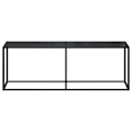 Miniatyrbillede 2 af 5: Bordkonsolbord 220 x 35 x 75,5 cm hærdet glas og sort stål DEC032138 Svart
