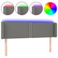 Miniatyrbillede 1 af 5: Hovedgærde til soveværelse med LED-møbel 147 x 16 x 78/88 mørkegrå stof