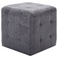 Pikkukuva 2 / 6: 2 kpl 30 x 30 x 30 cm PVC daimihenkisiä jalkatukipuffeja harmaana DEC032757 Grå