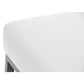 Miniatyrbillede 4 af 6: Sæt med 2 barstole med fodstøtte, enkelt design, højde 85 cm i hvid PVC og sort metal 10_0004380 Vit