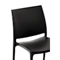 Miniatyrbillede 4 af 4: Sort bord i sort plastik med enkel design, stabelbar