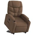 Miniatyrbillede 1 af 6: Fauteuil relax TV med komfortabel polstring og elektrisk løftefunktion i brun stoff DEC028057 kastanj