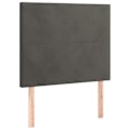 Miniatyrbild 1 av 4: Huvudgavel sängaccessoar sovrum möbel 2 delar 80 x 5 x 78/88 grått sammetsmaterial