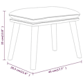 Miniatyrbillede 5 af 5: Repose fødder taburett 45 x 29,5 x 35 cm sort stof DEC030469 Svart