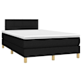 Miniatyrbillede 2 af 6: LED-sengramme - TDL - 120x200 cm - Sort stof - 1 plads - Polstret bund Svart
