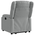 Miniatyrbillede 4 af 6: Fauteuil relax TV med elektrisk løftefunktion, meget komfortabel i lys grå stof DEC028316 Grå