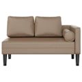 Pikkukuva 2 / 6: Meridienne chaise longue sohva sisätiloihin PVC-tyynyillä cappuccino-värissä DEC026065 Flerfärgad