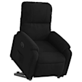 Miniatyrbillede 2 af 6: Fauteuil relax TV med komfortabel polstring, elektrisk løftefunktion, i sort mikrofiber DEC028123 Svart