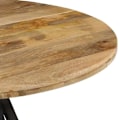 Pikkukuva 4 / 6: Teollinen moderni ruokapöytä 110 x 75 cm massiivipuusta ja raudasta DEC036653 kastanj