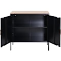 Pikkukuva 4 / 4: Coode työpöydän säilytyskaluste buffet 2 ovella metalli 90 x 90 x 40 melamiini musta MDF-pinta 2 lokeroa ovilla