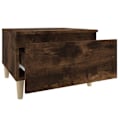 Miniatyrbillede 3 af 6: Side table, coffee table with drawer 50 x 46 x 35 cm in brown engineered wood DEC032391 kastanj