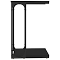 Miniatyrbillede 2 af 5: Side table for sofa end plant support 40 x 30 x 60 cm black engineered wood and steel DEC032479 kastanj